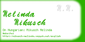 melinda mikusch business card